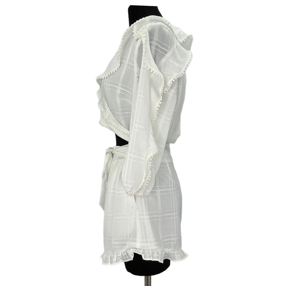 Majorelle White Ruffle Romper B2 - Picture 7 of 14